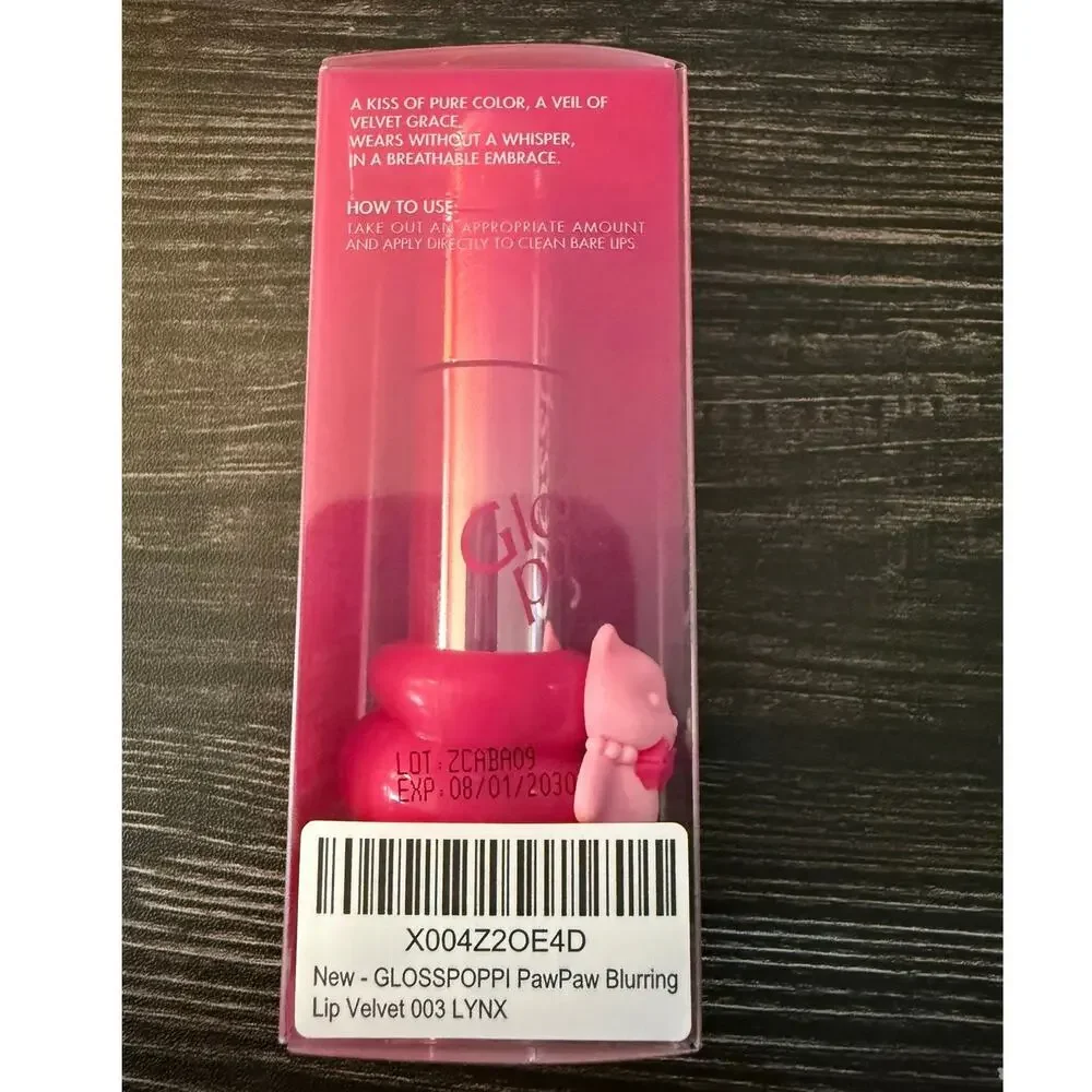NIB GLOSSPOPPI PawPaw Blurring Lip Velvet in the shade 003 Lynx.
